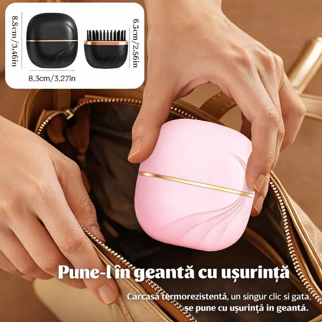 Perie Compactă pentru Descurcarea Părului cu Husă de Protecție
