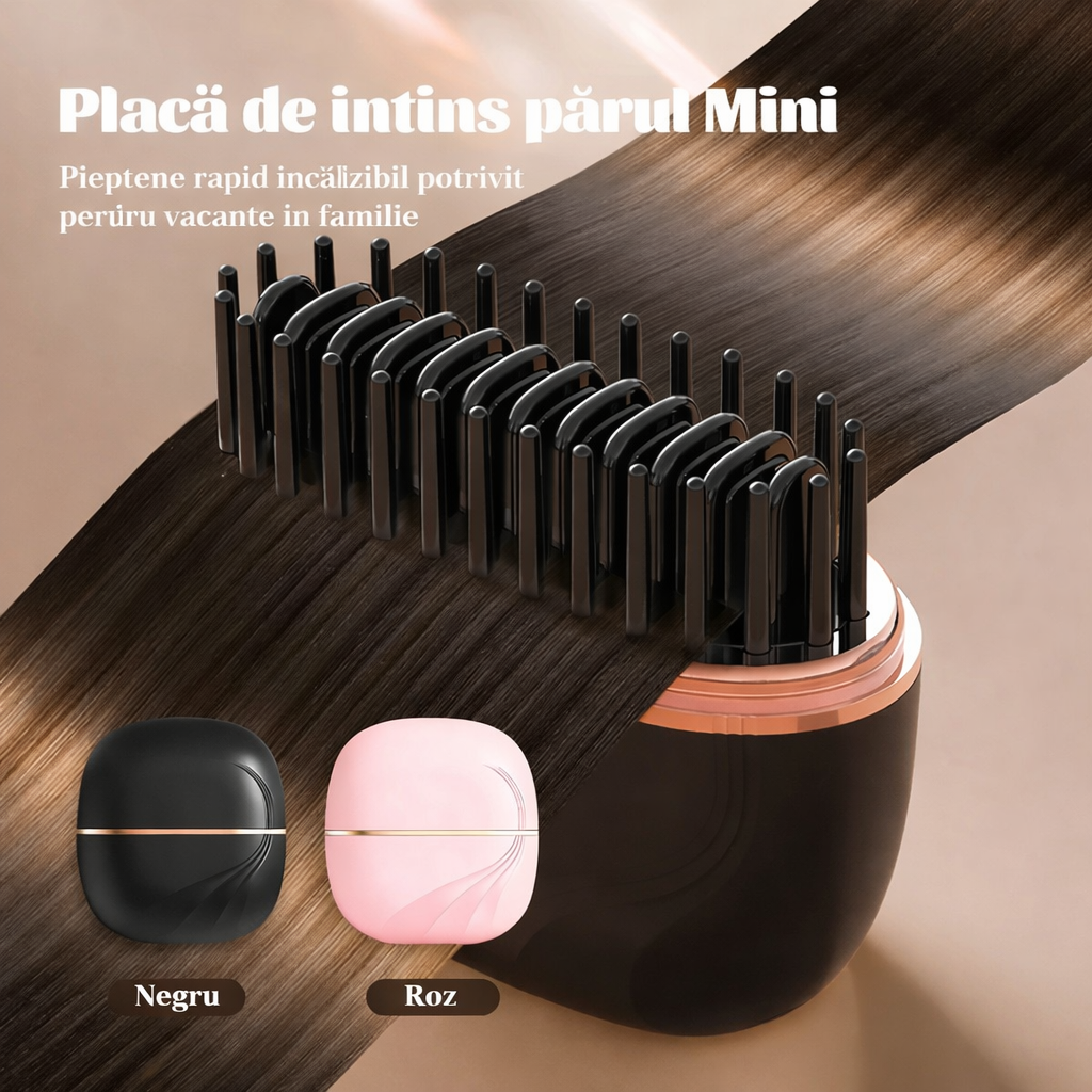 Perie Compactă pentru Descurcarea Părului cu Husă de Protecție